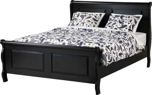 黑色古典床-PNG免扣素材