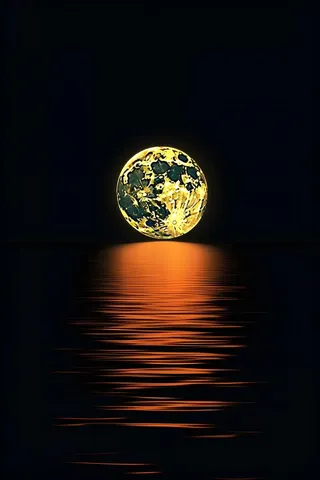 月光河面黄黑色