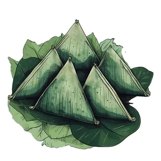 粽子绿叶免抠