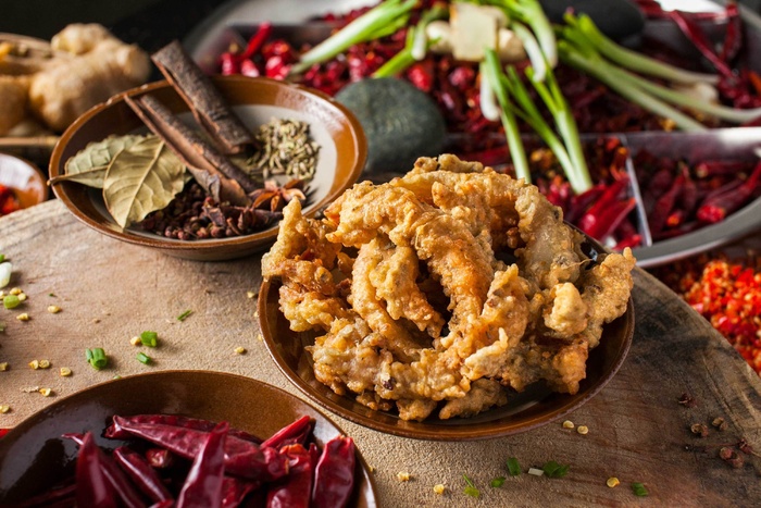 火锅菜品配菜小酥肉炸猪肉