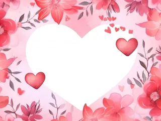 爱心边框粉色素材背景