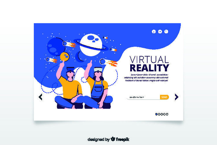 时尚大气元宇宙VR虚拟现实AR网页Banner海报设计模板AI矢量图素材eps,ai矢量模版下载