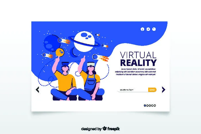 时尚大气元宇宙VR虚拟现实AR网页Banner海报设计模板AI矢量图素材eps,ai矢量模版下载