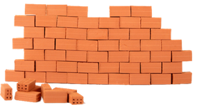 红砖实物免抠砖头