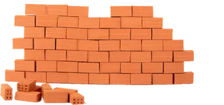 红砖实物免抠砖头