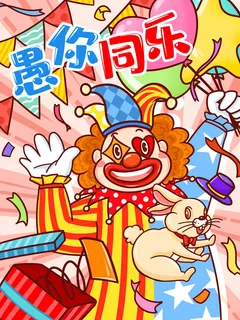 愚人节马戏团小丑搞怪搞笑卡通手绘插图插画海报PSD素材 愚人节马戏团小丑搞怪搞笑卡通手绘插图插画海报PSD素材
