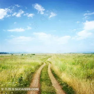 秋日乡村草原风景图片