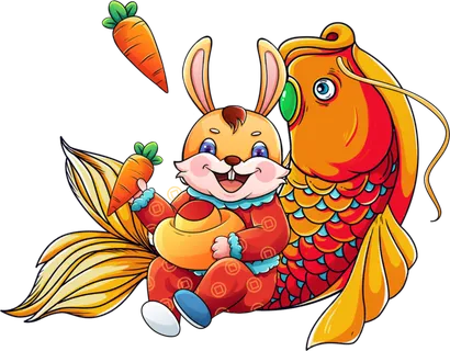 锦鲤福兔免扣