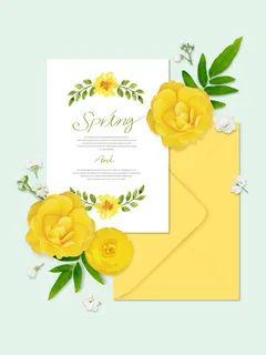 信件邀请函PSD素材