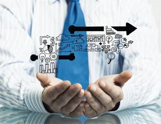 上升下降趋势创意商务高清图片