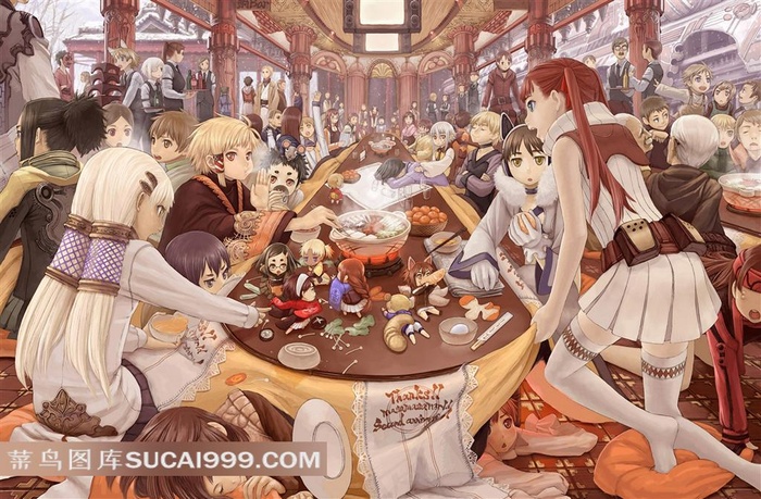 卡通动漫女孩插画素材