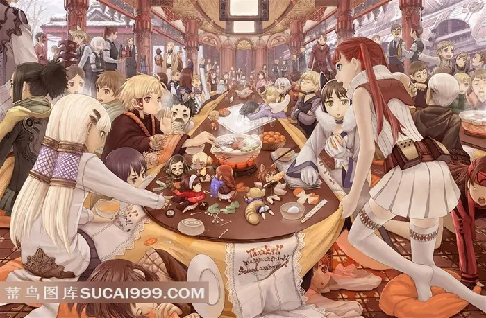 卡通动漫女孩插画素材