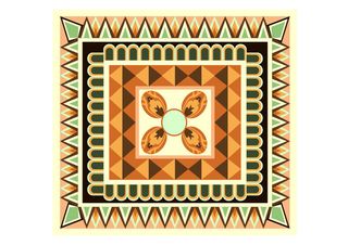 复古中式国潮风敦煌花纹装饰图案花卉藻井肌理圆形边框素材