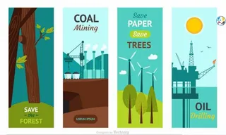 矢量能源主题横幅