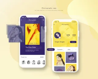 UI多页面包装展示手机APP交互界面样机长图概念PSD设计模板