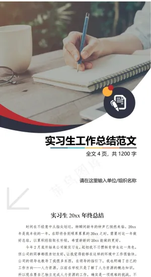 实习生工作总结范文