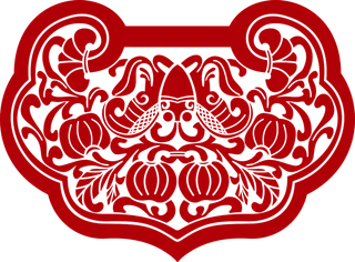 红色喜庆简约风传统吉祥纹样纹路纹理免扣PNG素材图片 (8)