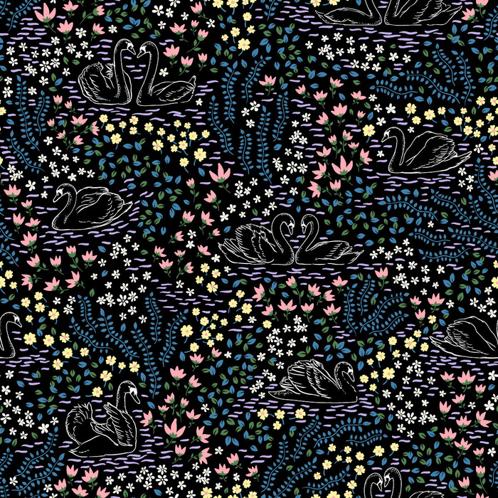 花卉唯美手绘花朵面料纹理手机壳布料面料印花服装矢量图案素材