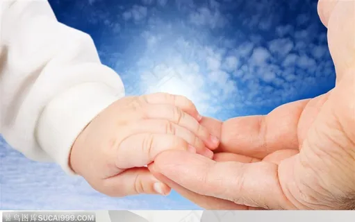 可爱儿童-大手与婴儿手