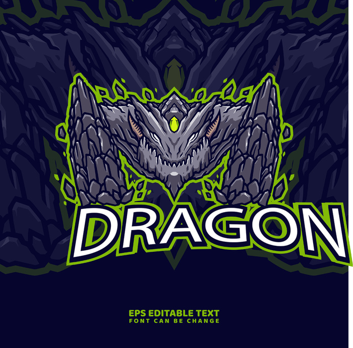 怪物地形龙标识logo设计-5