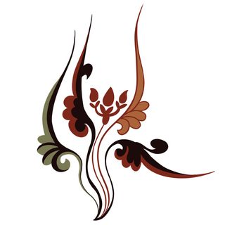 复古中国风国潮敦煌花纹花草插画手绘装饰小元素PSD素材