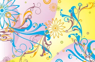 橙色浪漫风简约梦幻插画插图水墨油画名片海报背景图片素材