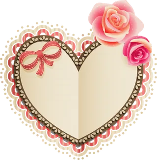 花边爱心卡通