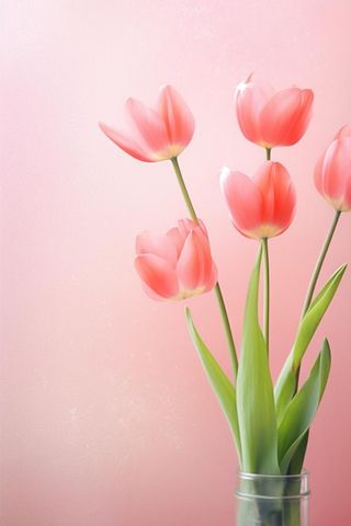 感恩鲜花郁金香粉色海报背景