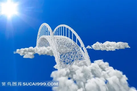 创意拱桥云朵