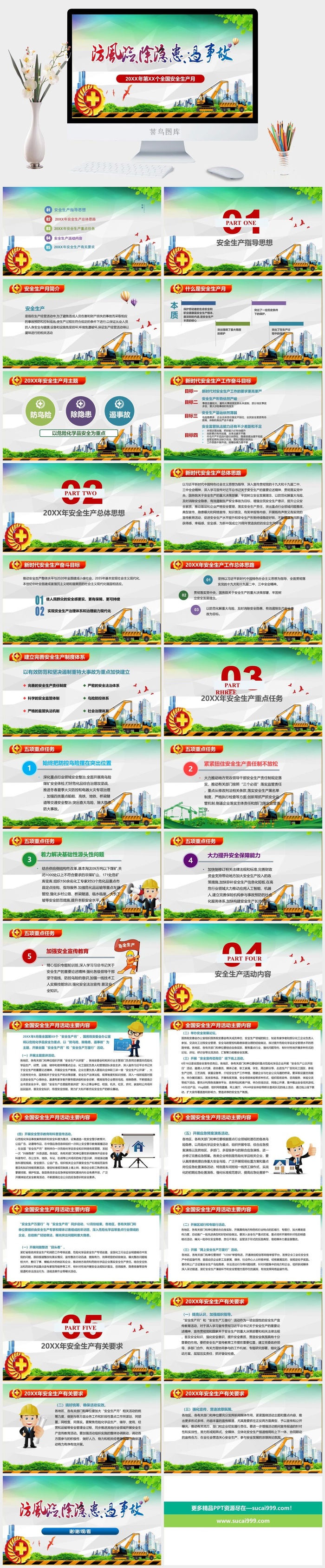 安全生产PPT模板
