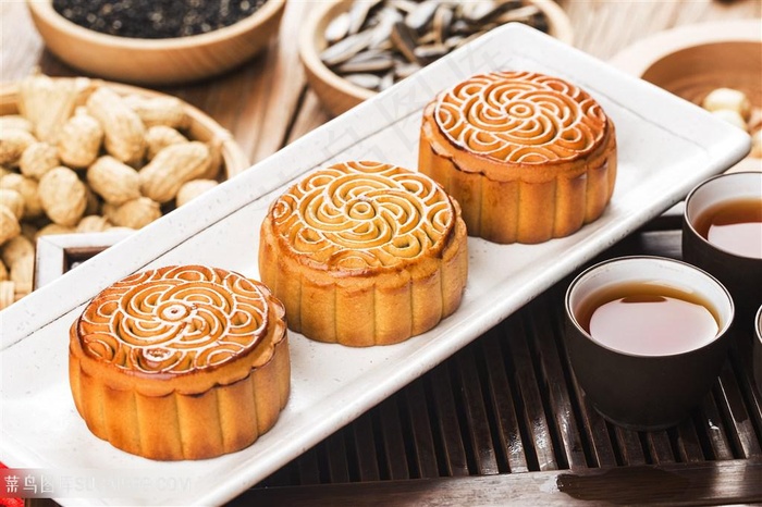 中秋节月饼茶饮图片