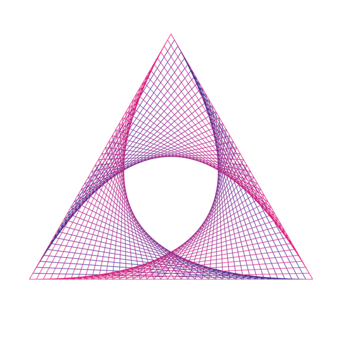 紫红色三角渐变线条科技电商免抠png