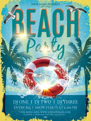 大海风光旅游海报PSD素材