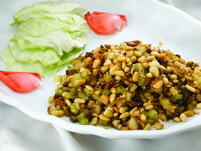 CXC03615七味鲜蘑炒鸽松