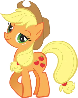 橘色小马卡通人物简笔