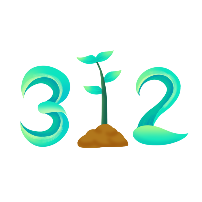 创意卡通艺术字312植树节
