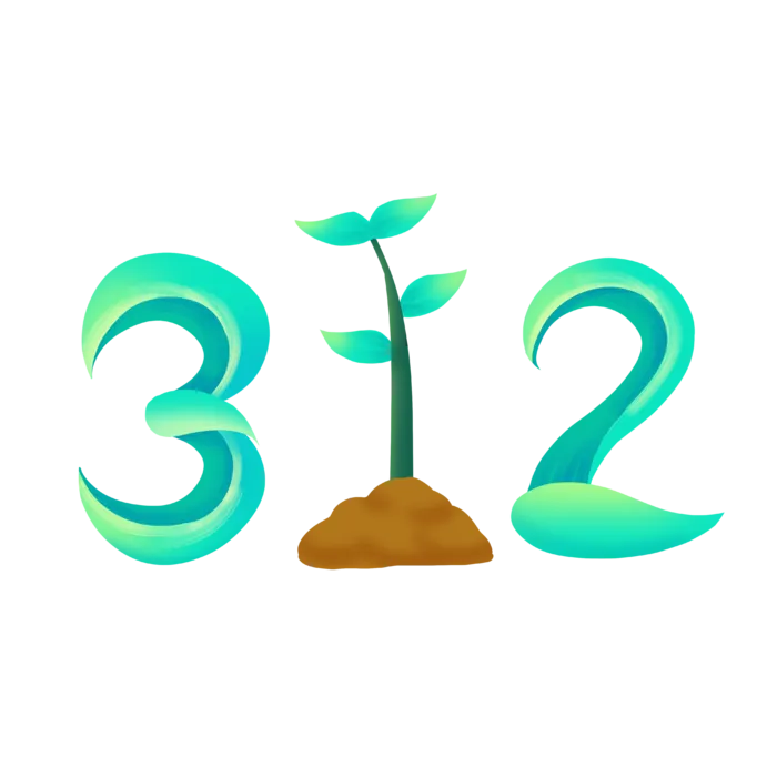 创意卡通艺术字312植树节