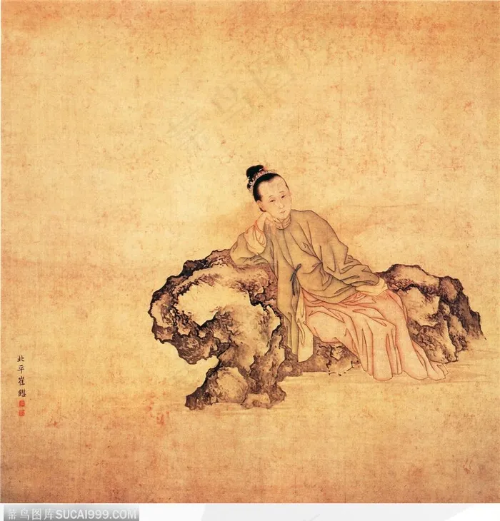人物篇-北平撑着脸颊的崔氏女子