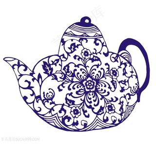 花卉瓷器水壶国粹青花瓷中国风图片