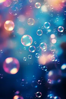 彩色泡泡闪光灯光芒光晕背景