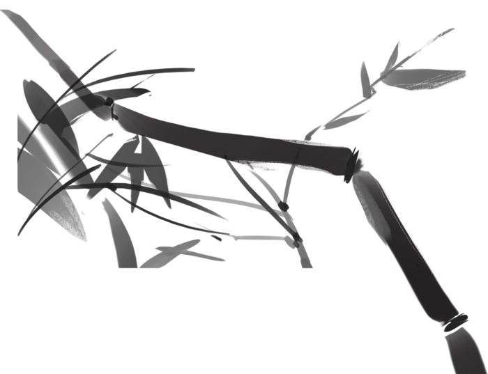 竹子水墨画中国风国画墨水书法竹子画