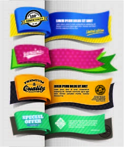 免抠创意书签标签