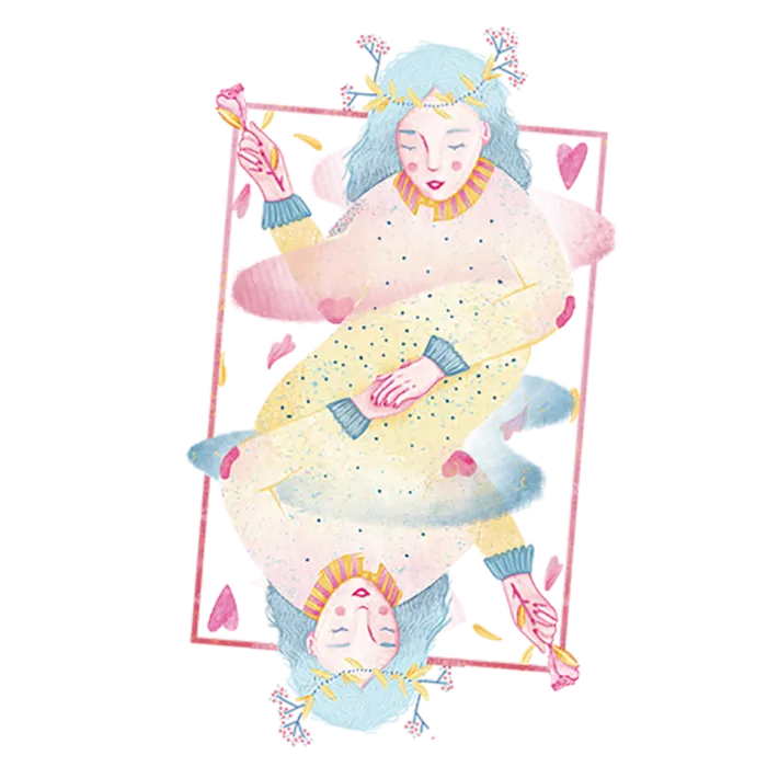 倒影女郎卡通