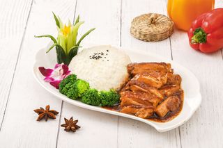 胡椒鸡排餐饮快餐盖浇饭产品成品高清大图