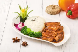 胡椒鸡排餐饮快餐盖浇饭产品成品高清大图