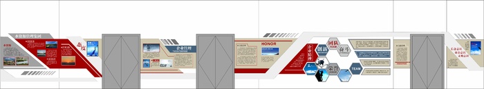 企业文化简约展示墙