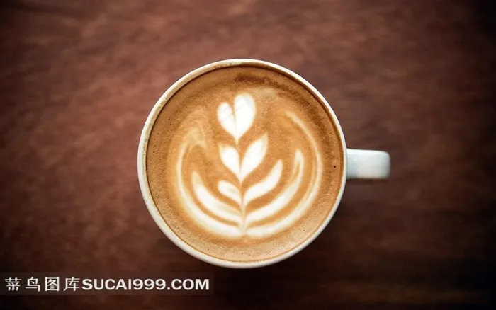 树叶纹理咖啡素材