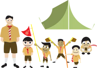 春游 照相 卡通 人物