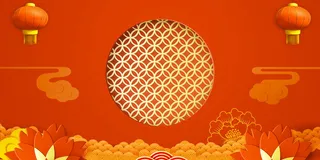 2022虎年新年春节卡通模板喜庆节日背景