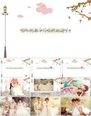 浪漫婚礼结婚快乐高兴PPT模板ppt模版预览图